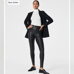 Spank faux leather leggings
